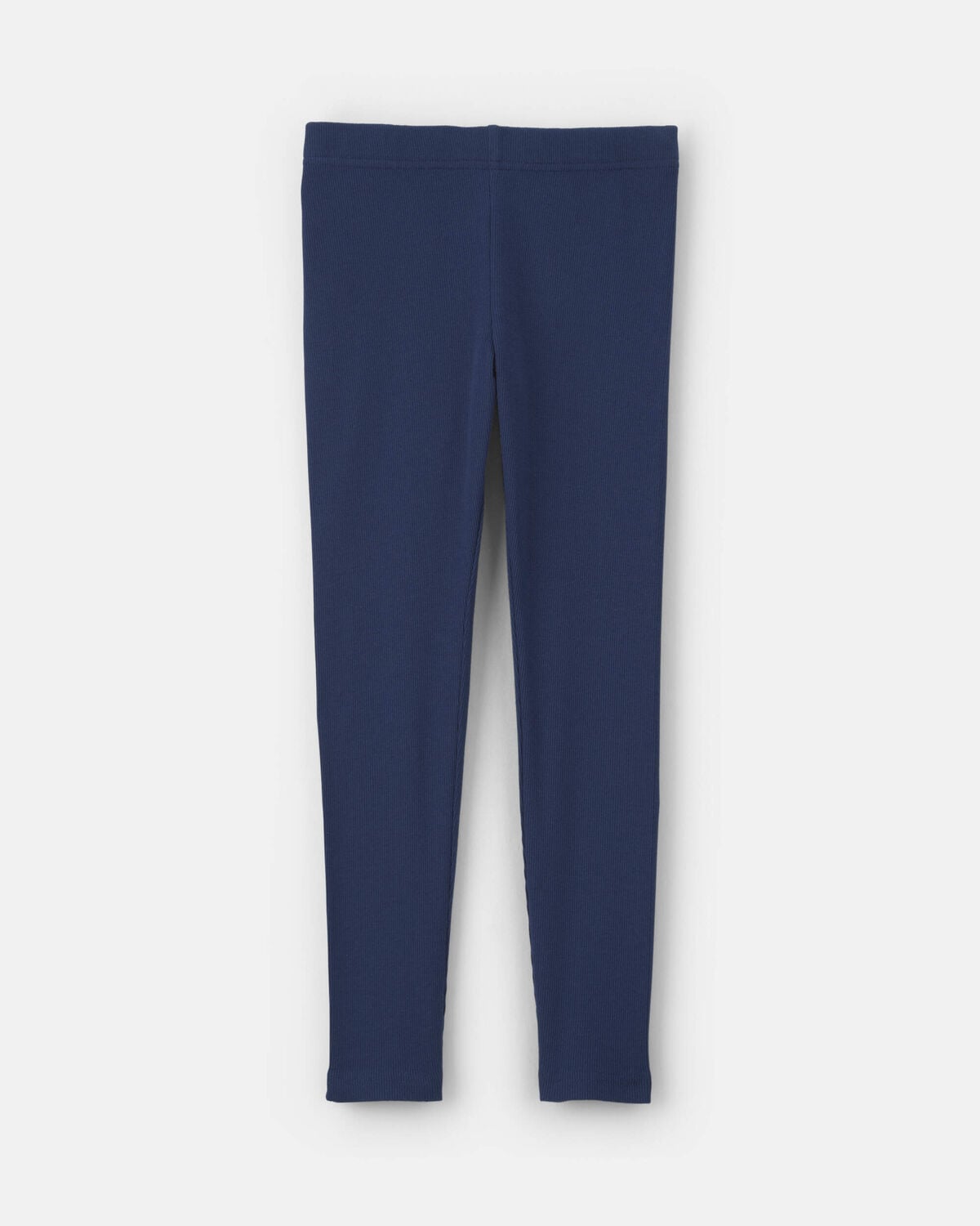 Girls Pull-On Stretch Rib Leggings - Navy Blue - Image 2