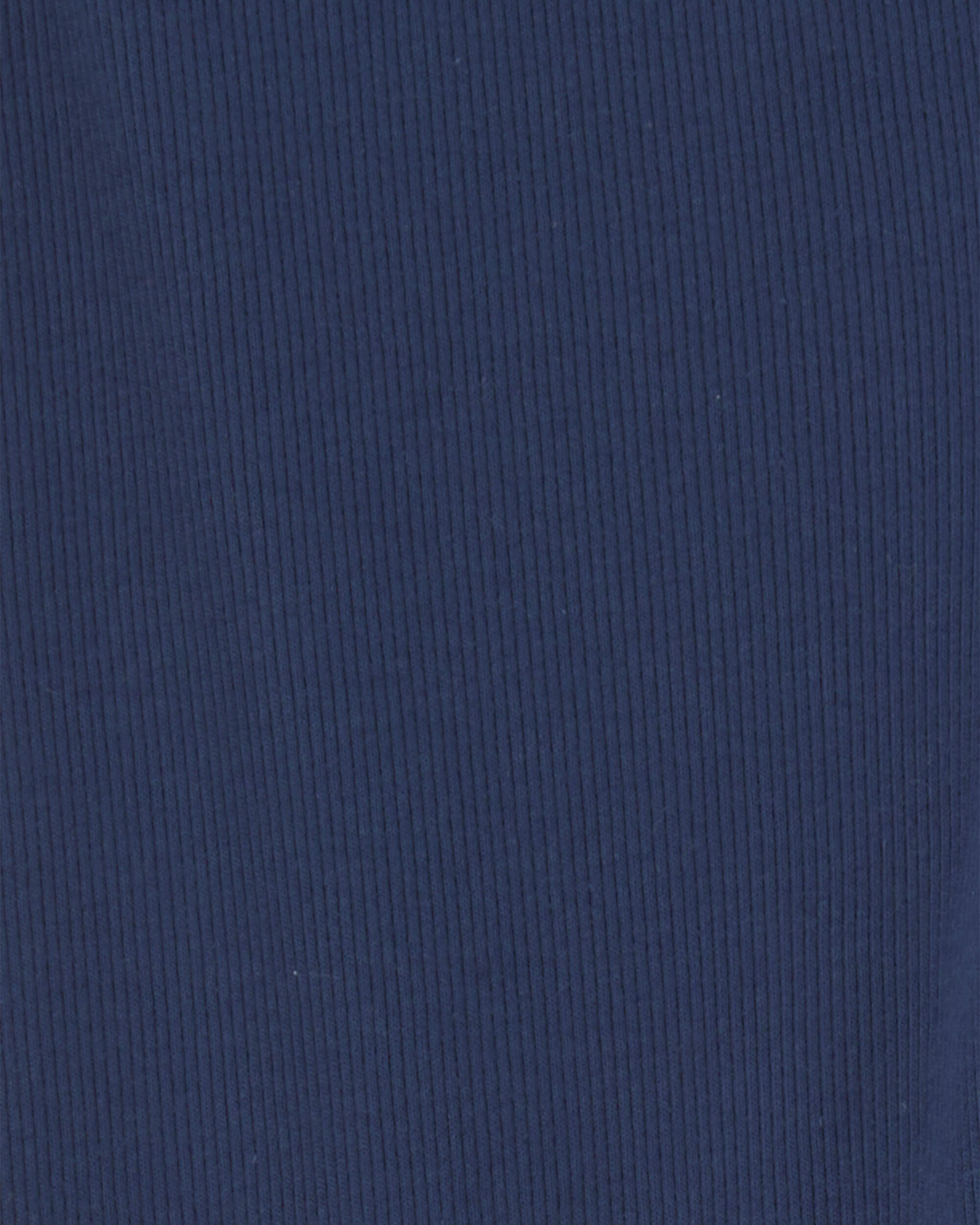Girls Pull-On Stretch Rib Leggings - Navy Blue - Image 4