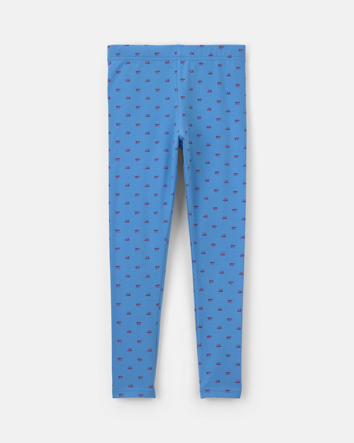Girls Bow Pull-On Stretch Leggings - Blue - Image 2