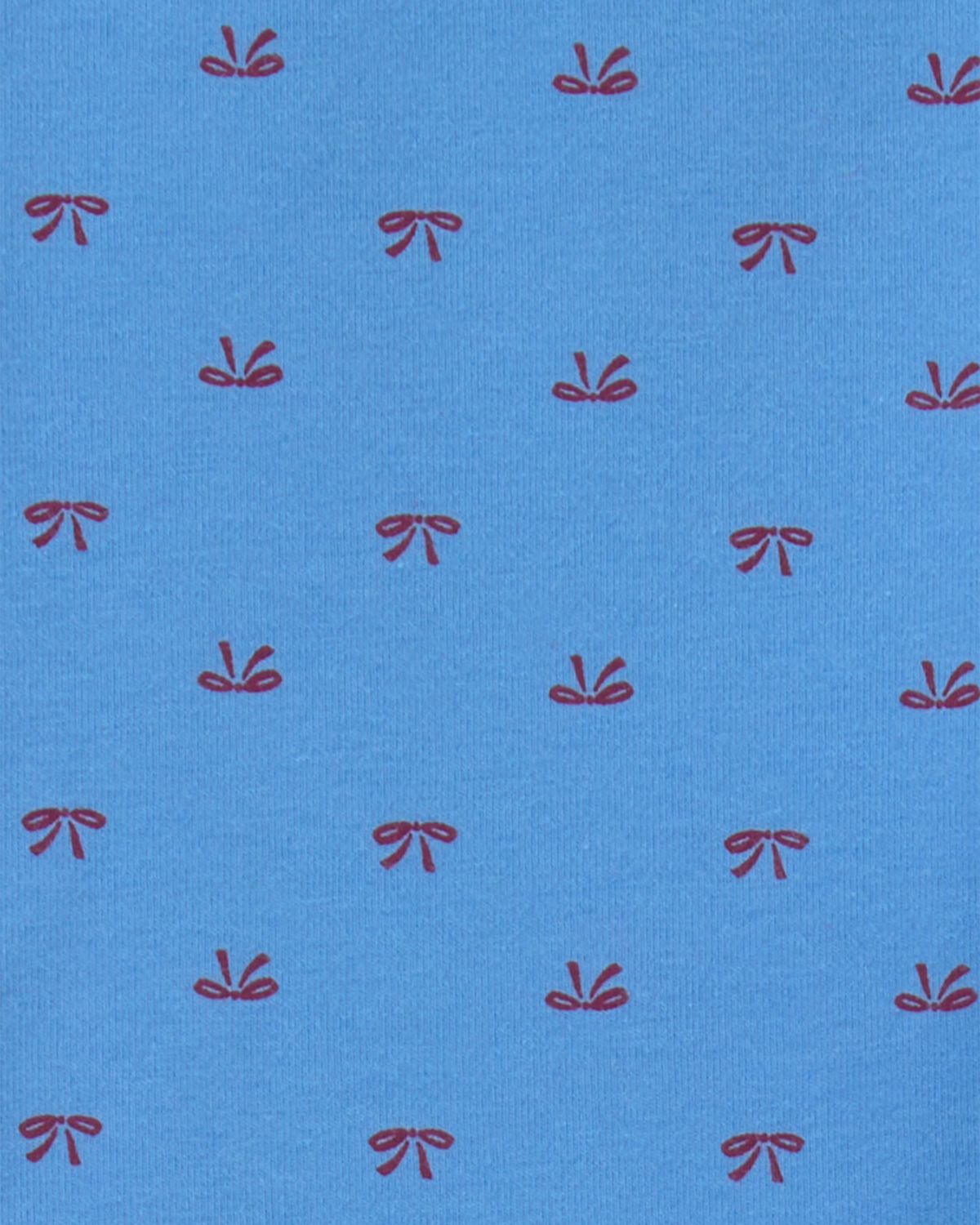 Girls Bow Pull-On Stretch Leggings - Blue - Image 3