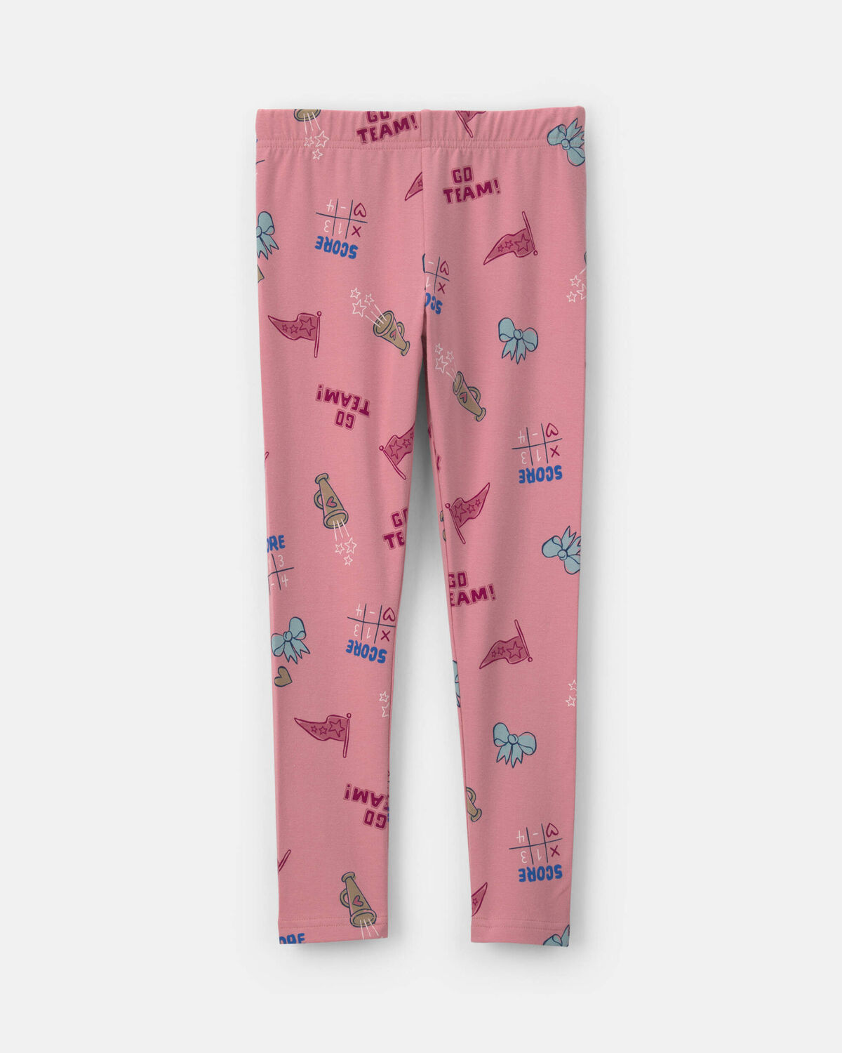 Girls School Spirit Pull-On Stretch Leggings - Pink - Image 2