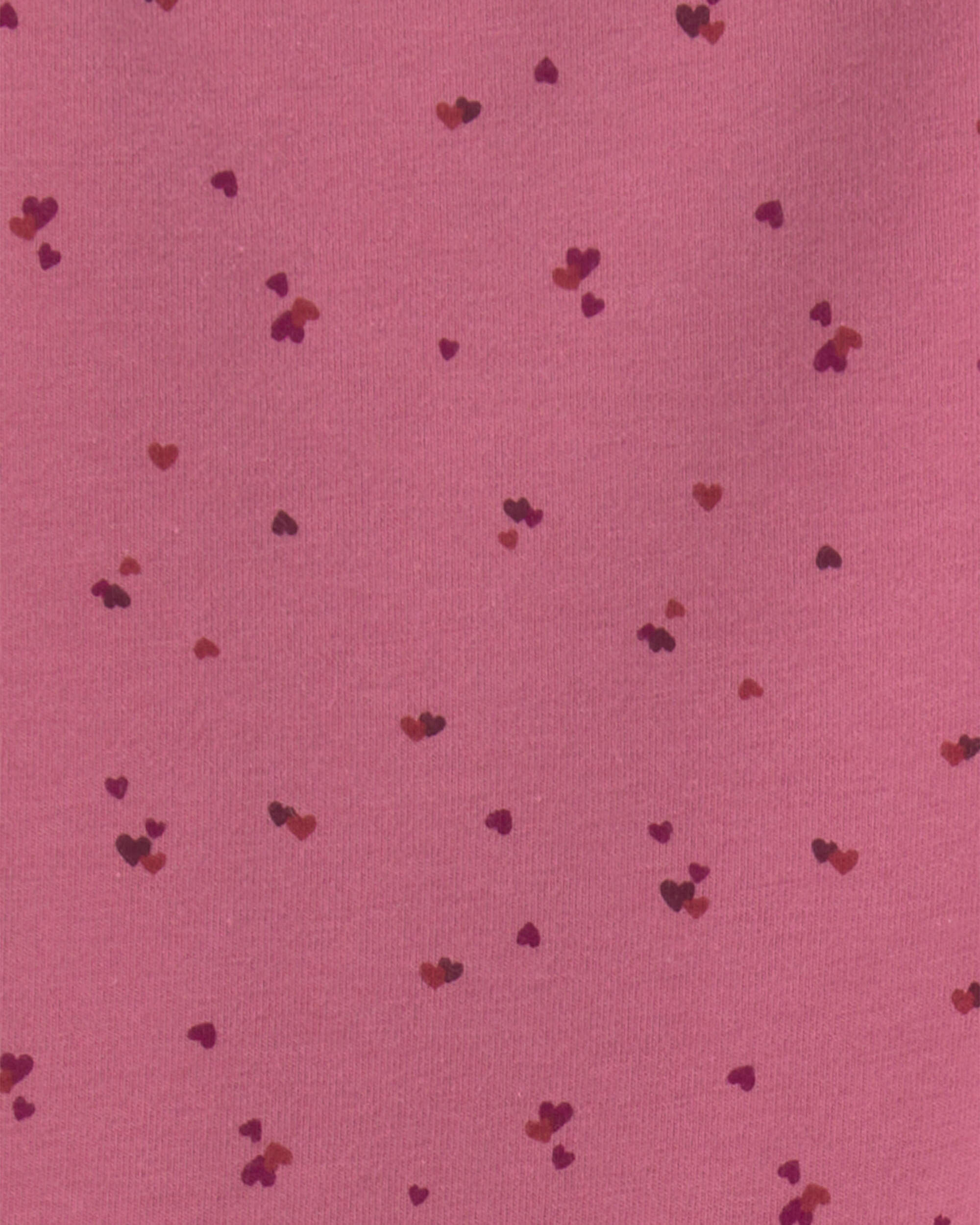 Girls Heart Cotton Pull-On Stretch Flare Leggings - Pink - Image 4