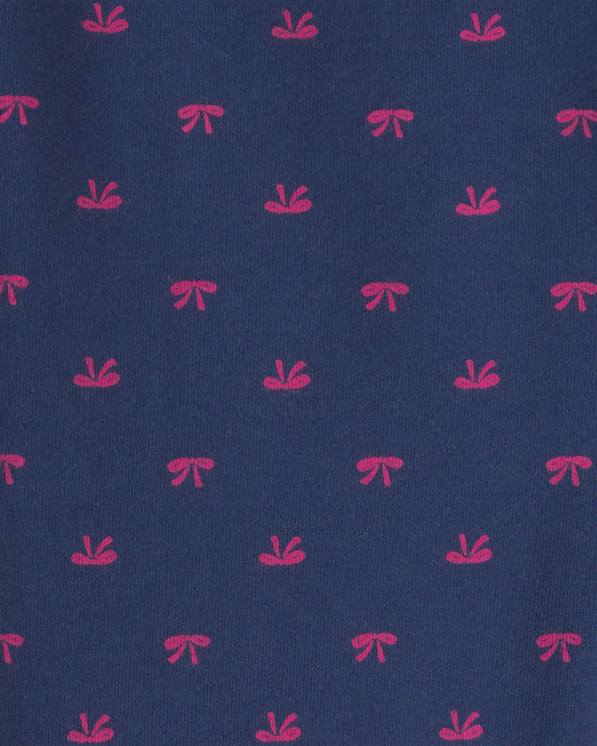 Girls Bow Cotton Pull-On Stretch Leggings - Navy Blue - Image 3