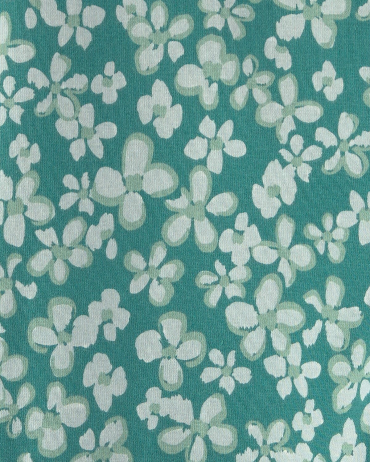 Girls Floral Cotton Pull-On Stretch Flare Leggings - Green - Image 3