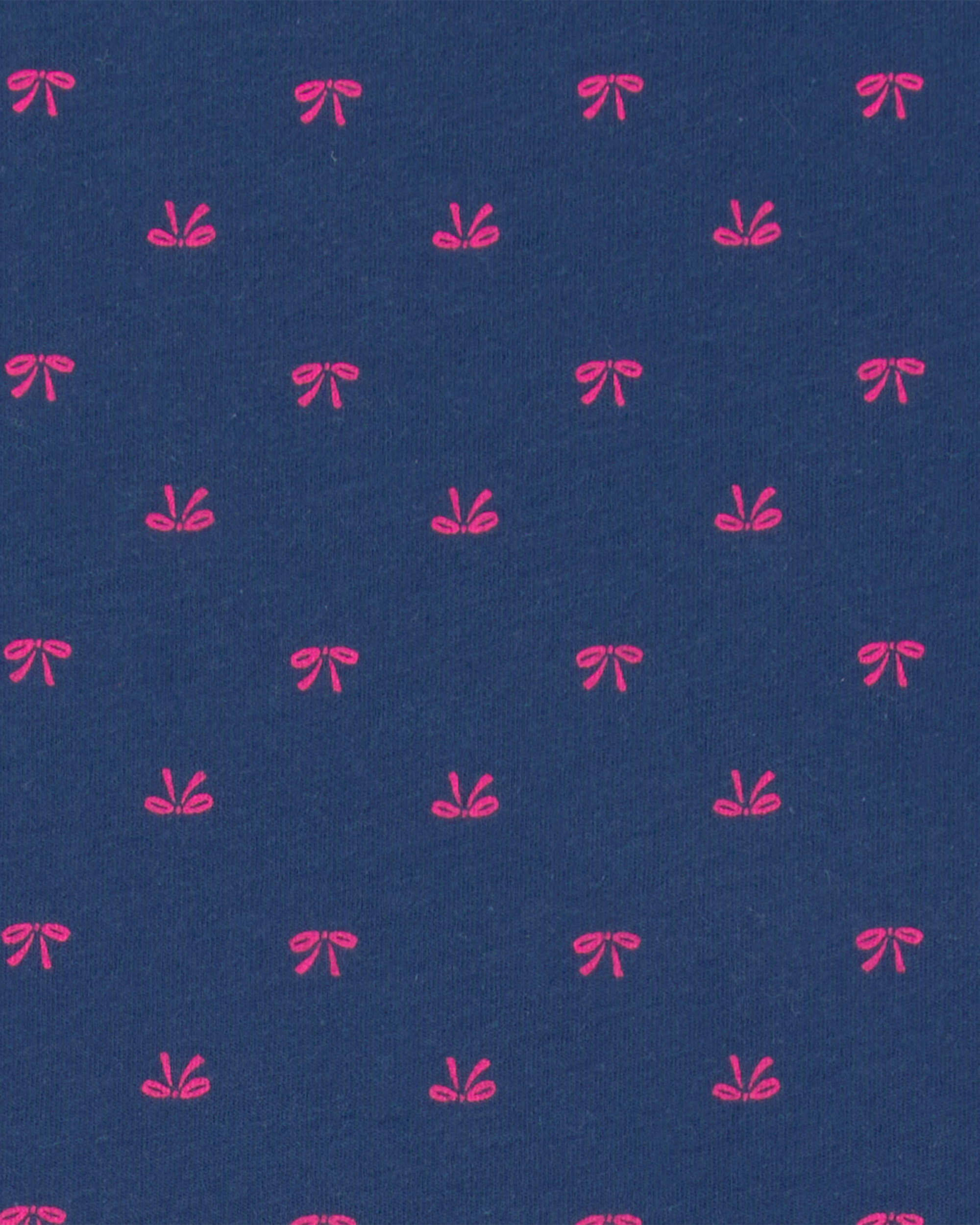 Girls Bow Short-Sleeve Dress - Navy Blue - Image 4