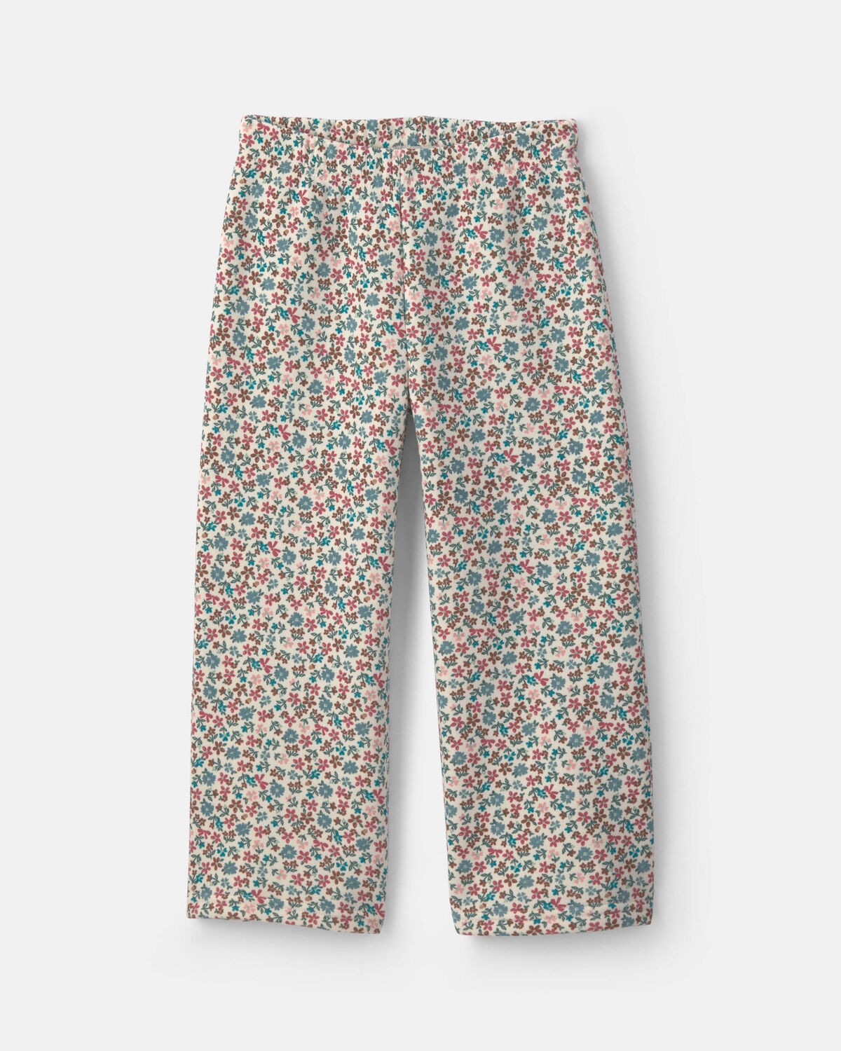 Girls 2-Piece Floral Fleece Long-Sleeve Top & Pant Set - Pink - Image 2