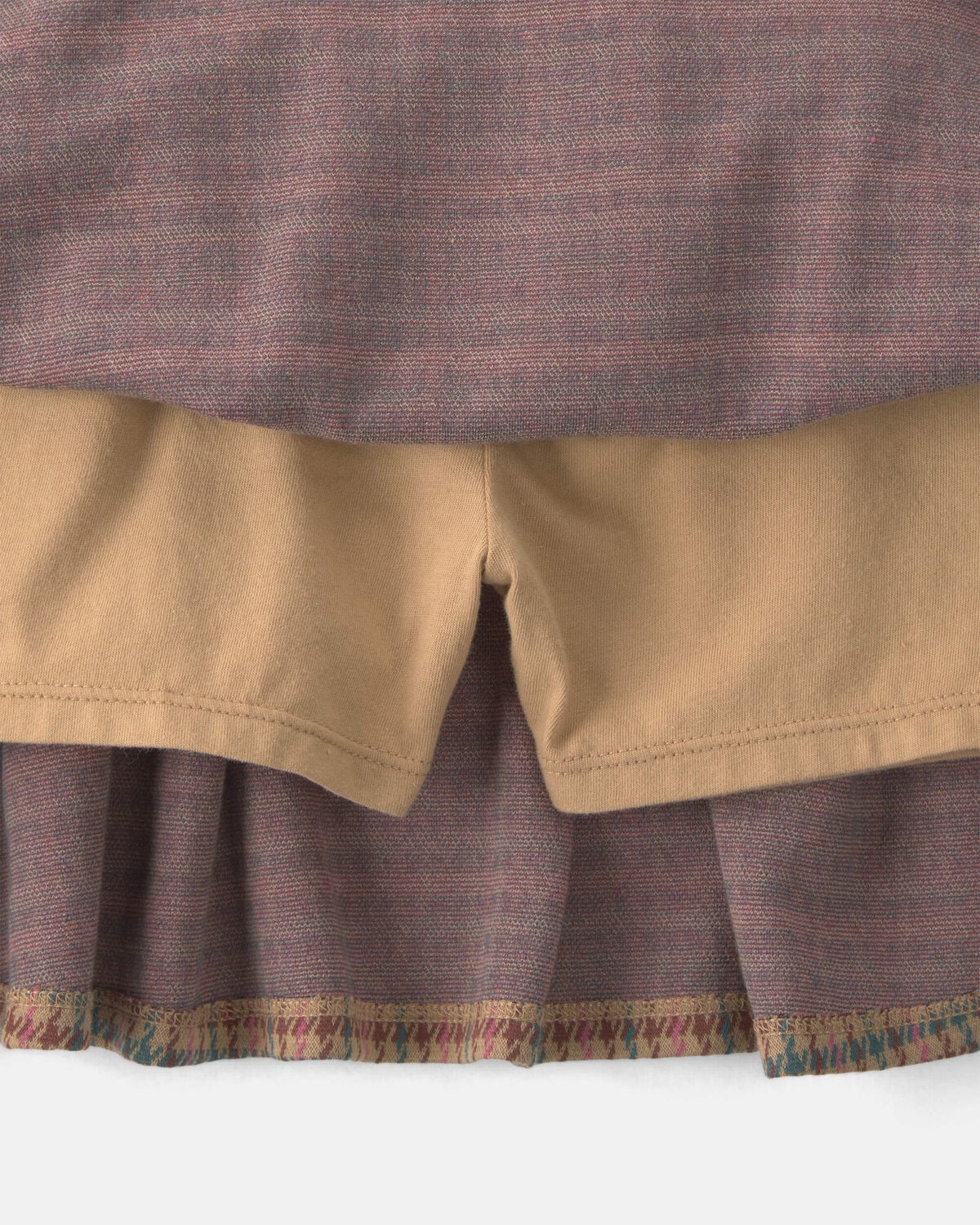 Girls Houndstooth Skort - Brown - Image 2