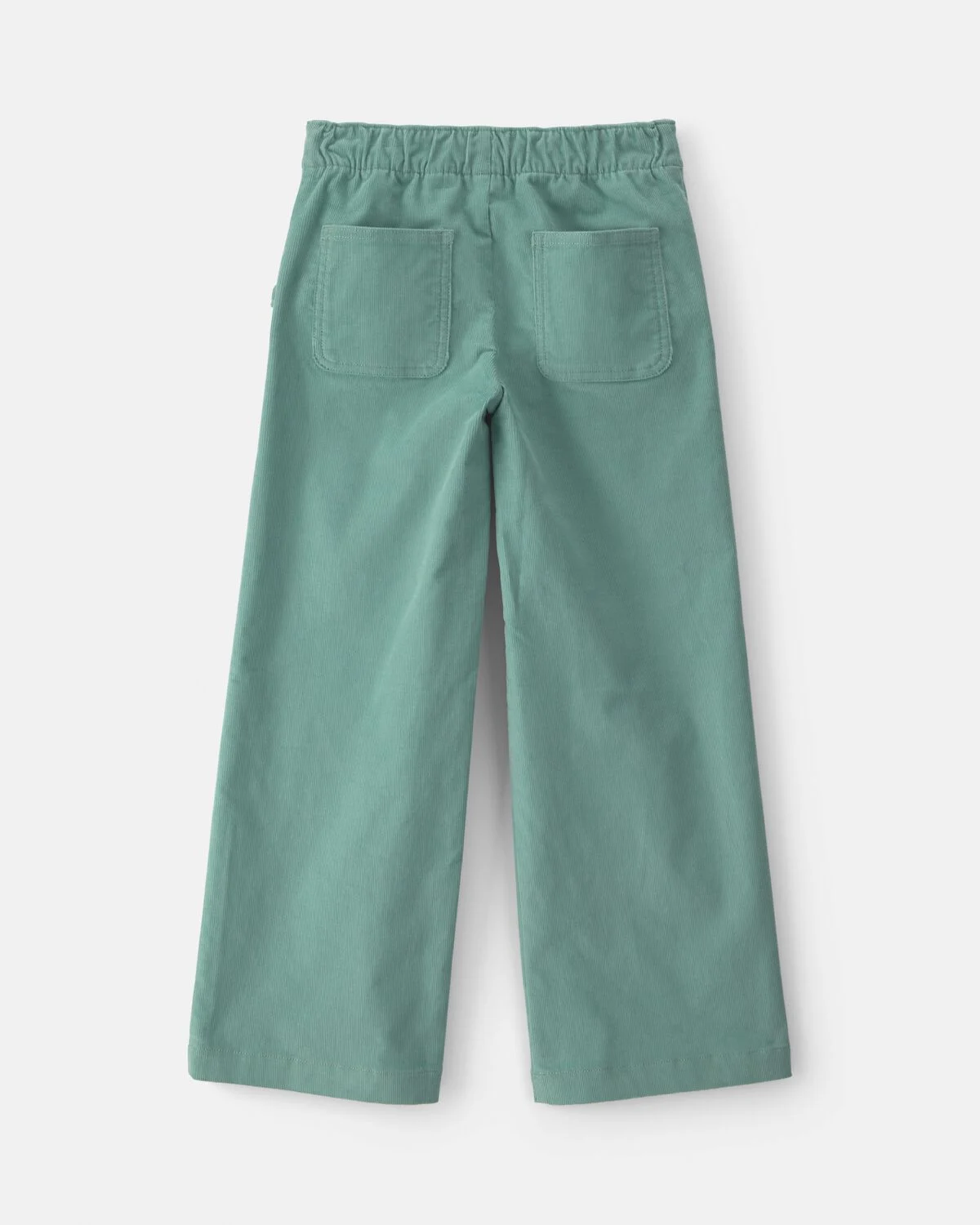 Girls Corduroy Wide-Leg Pants - Green - Image 2