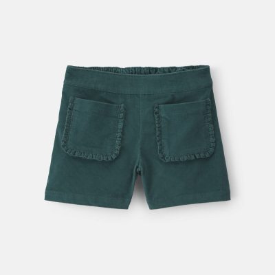 Girls Corduroy Shorts - Green