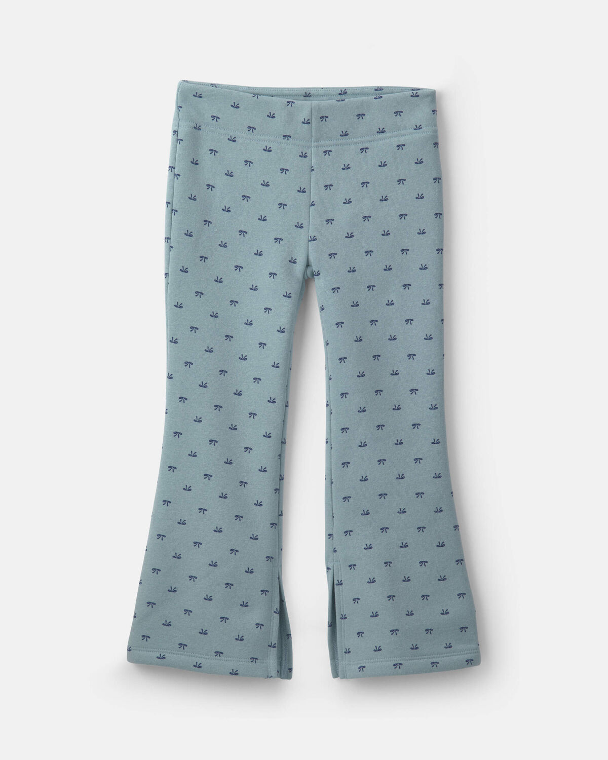 Girls 2-Piece Bow Fleece Pullover & Pant Set - Blue - Image 2