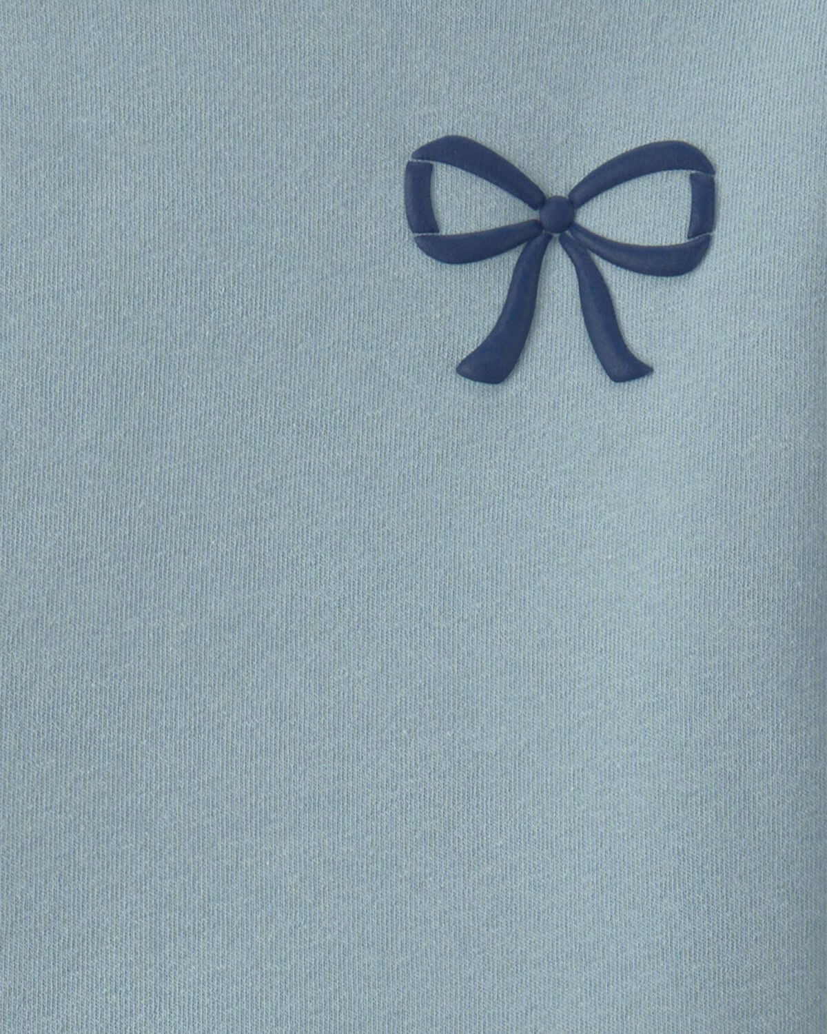 Girls 2-Piece Bow Fleece Pullover & Pant Set - Blue - Image 3