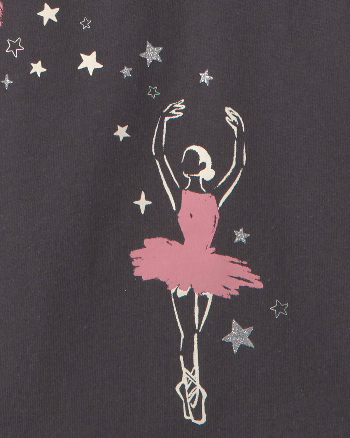 Girls Ballerina Long-Sleeve Graphic Tee - Black - Image 2