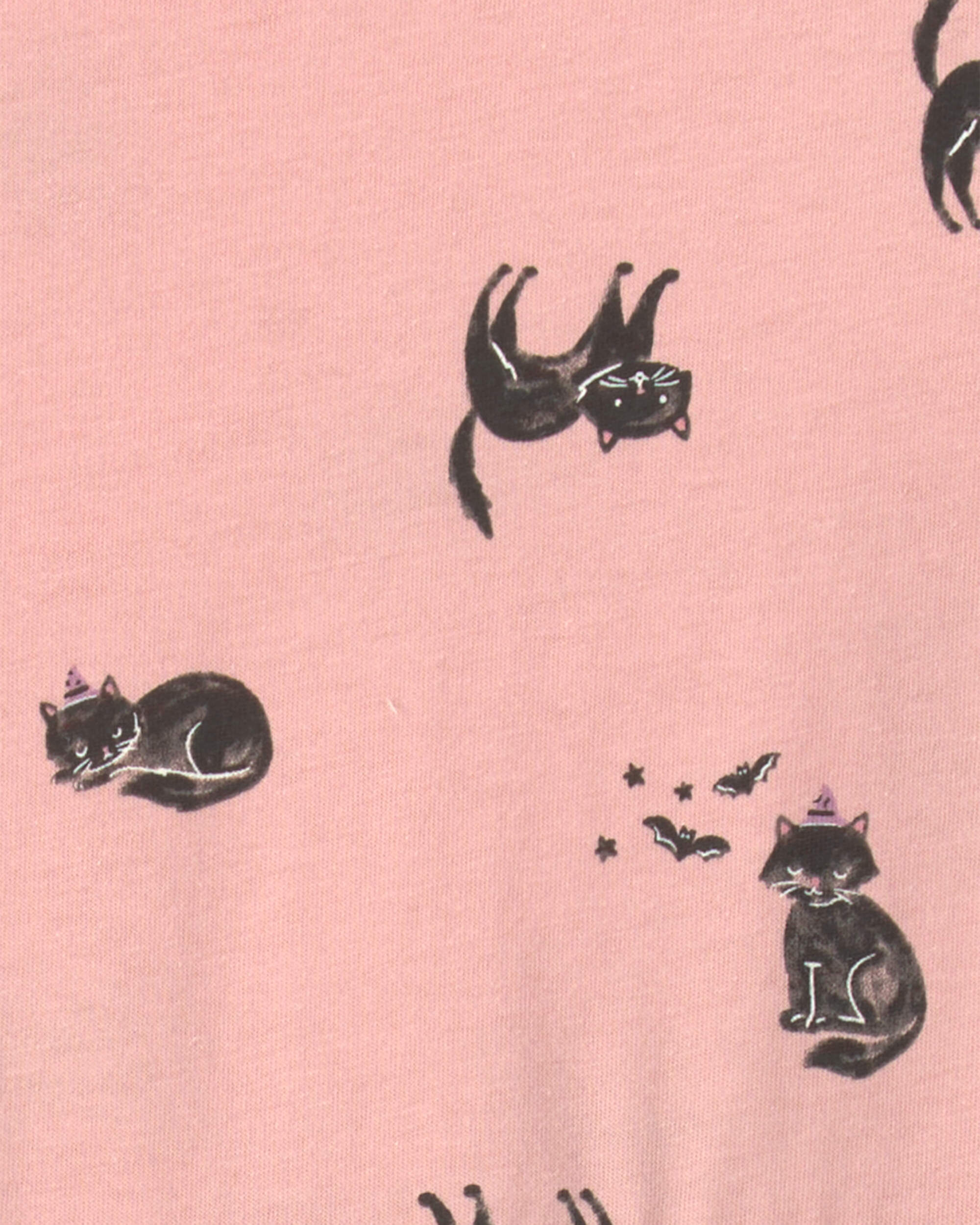 Girls Cat Long-Sleeve Dress - Green - Image 5