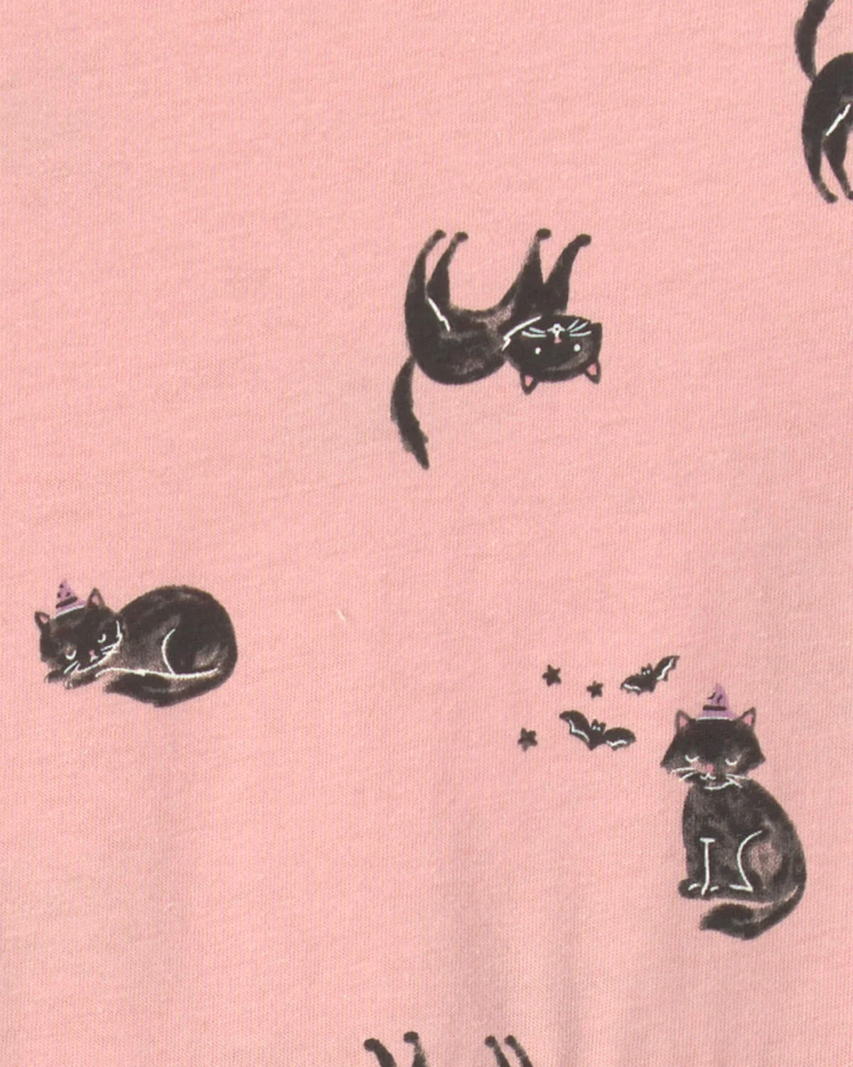 Girls Halloween Cat Long-Sleeve Dress - Pink - Image 3