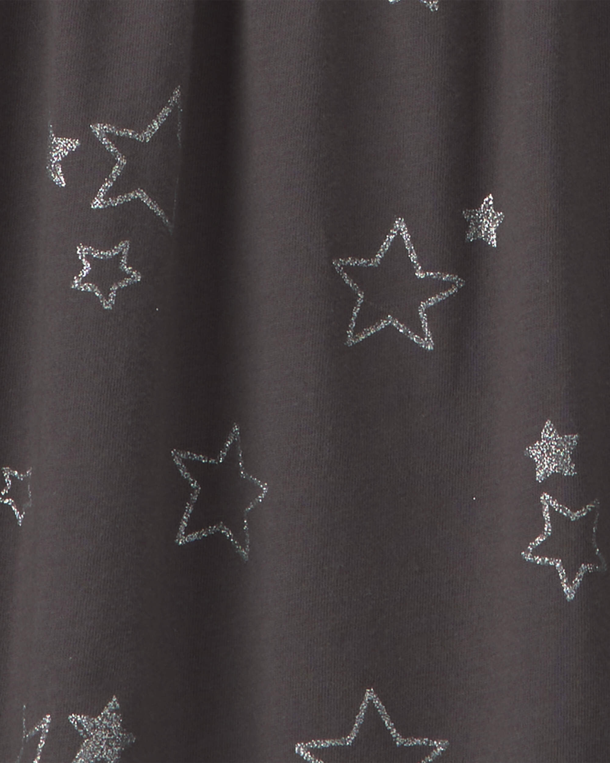 Girls Stars Long-Sleeve Dress - Grey - Image 4