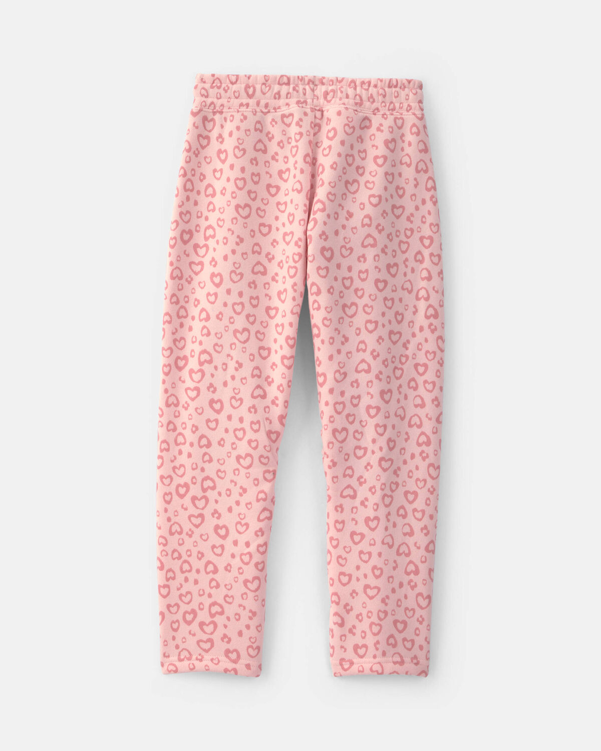 Girls Leopard Fleece Barrel Pants - Pink - Image 2