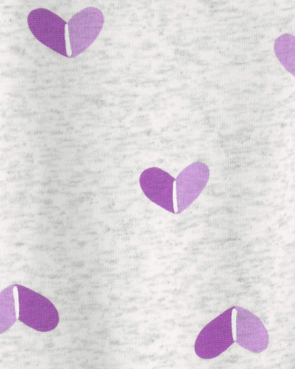 Girls Heart Fleece Pull-On Stretch Leggings - Grey/Purple - Image 4
