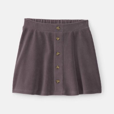 Girls Cotton Skirt - Dark Grey