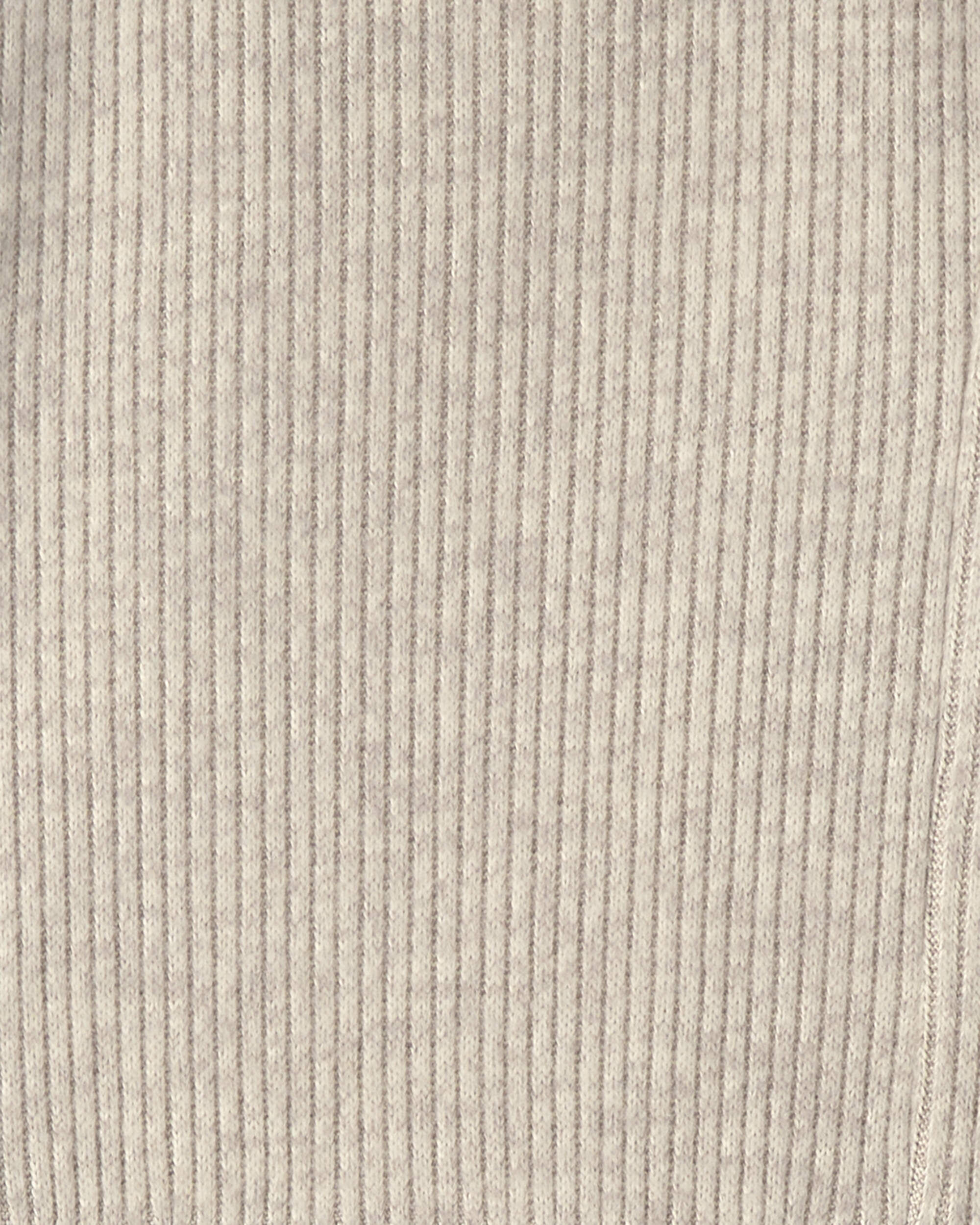 Girls Long-Sleeve Rib Dress - Cream - Image 4
