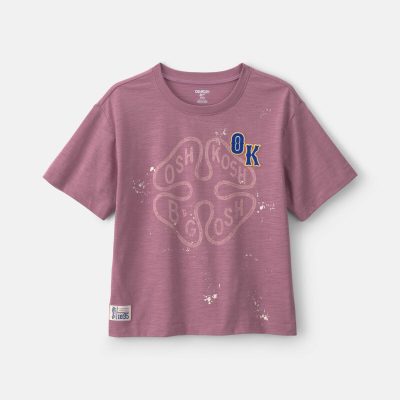 Girls 'OshKosh' Graphic Tee - Purple