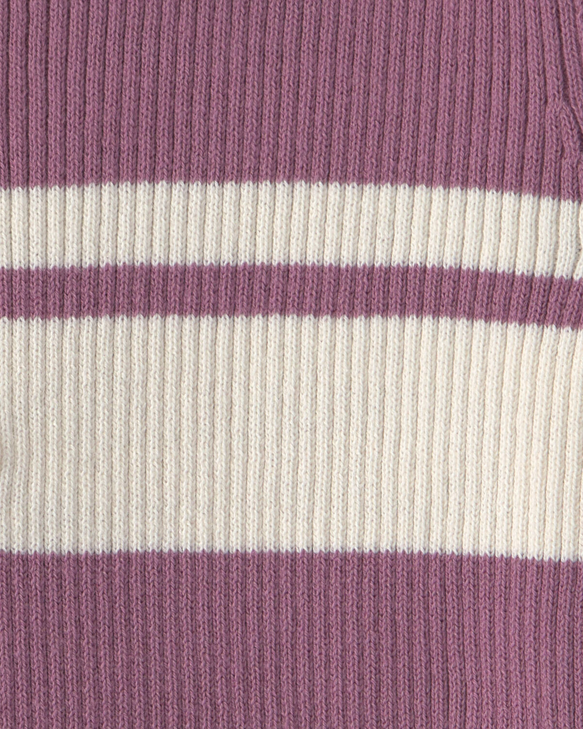Girls Striped Polo Shirt - Purple - Image 4
