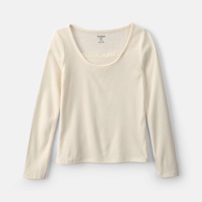 Girls Long-Sleeve Top - Cream