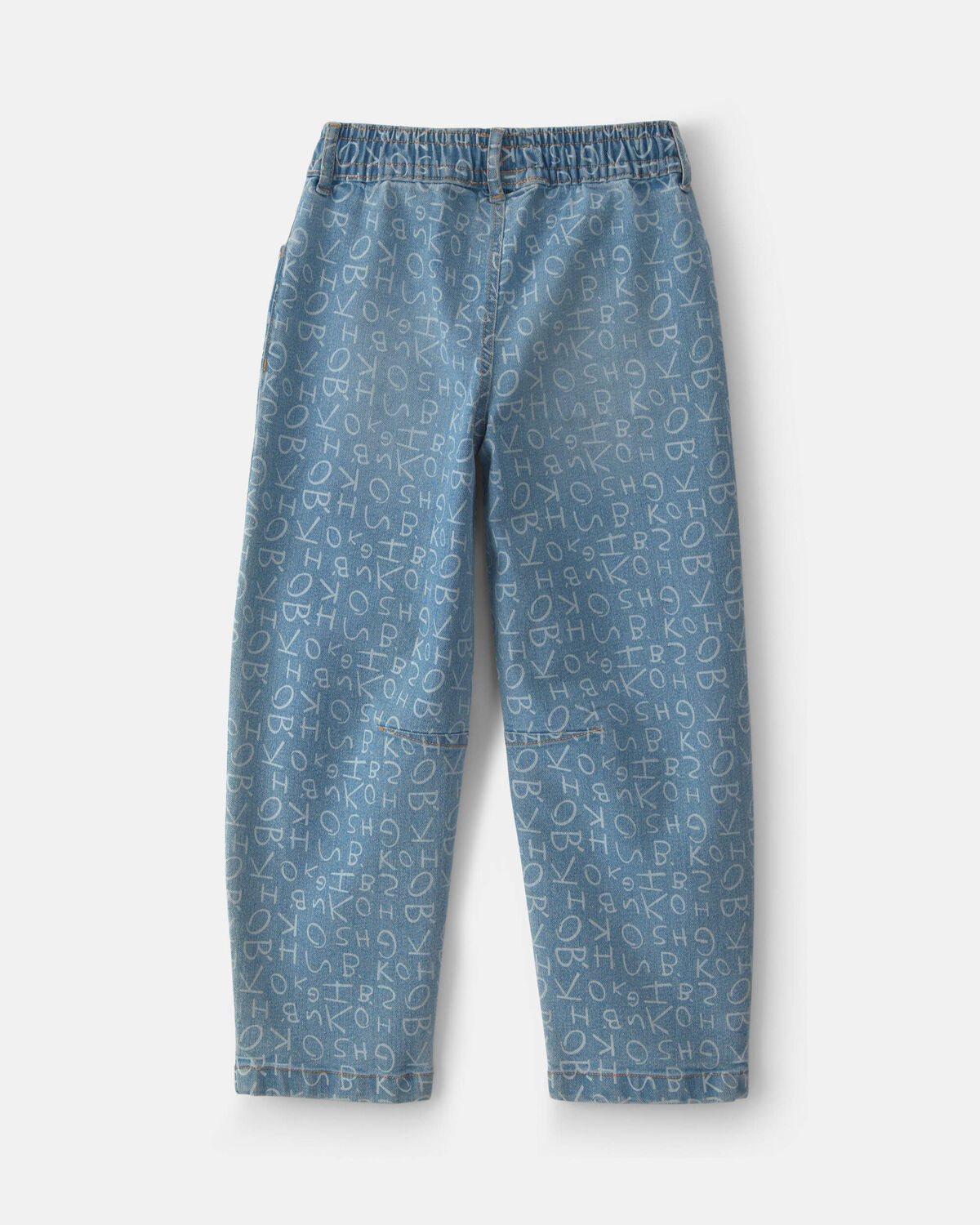 Girls Alphabet Denim Barrel Jeans - Light Wash - Image 2
