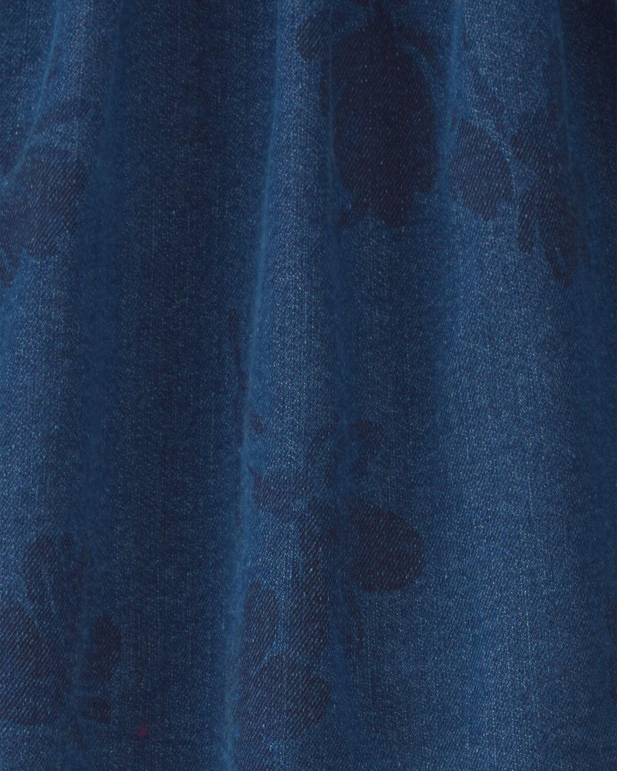 Girls Floral Denim Skirt - Medium Wash - Image 2