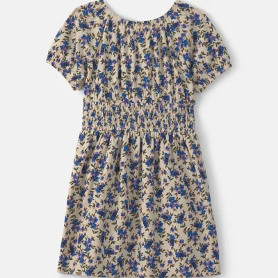 Girls Floral Short-Sleeve Dress
