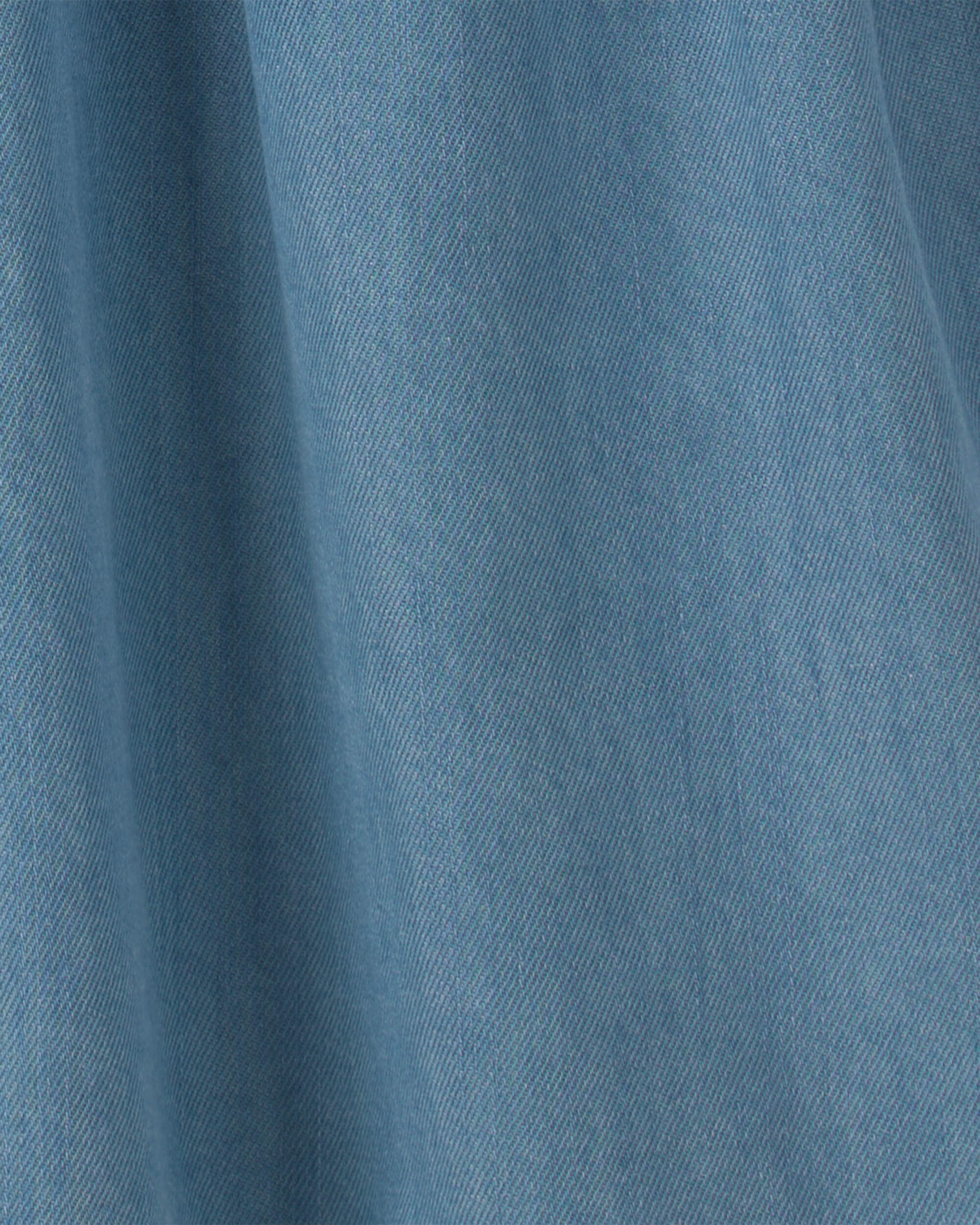 Girls Denim Short-Sleeve Dress - Indigo - Image 4