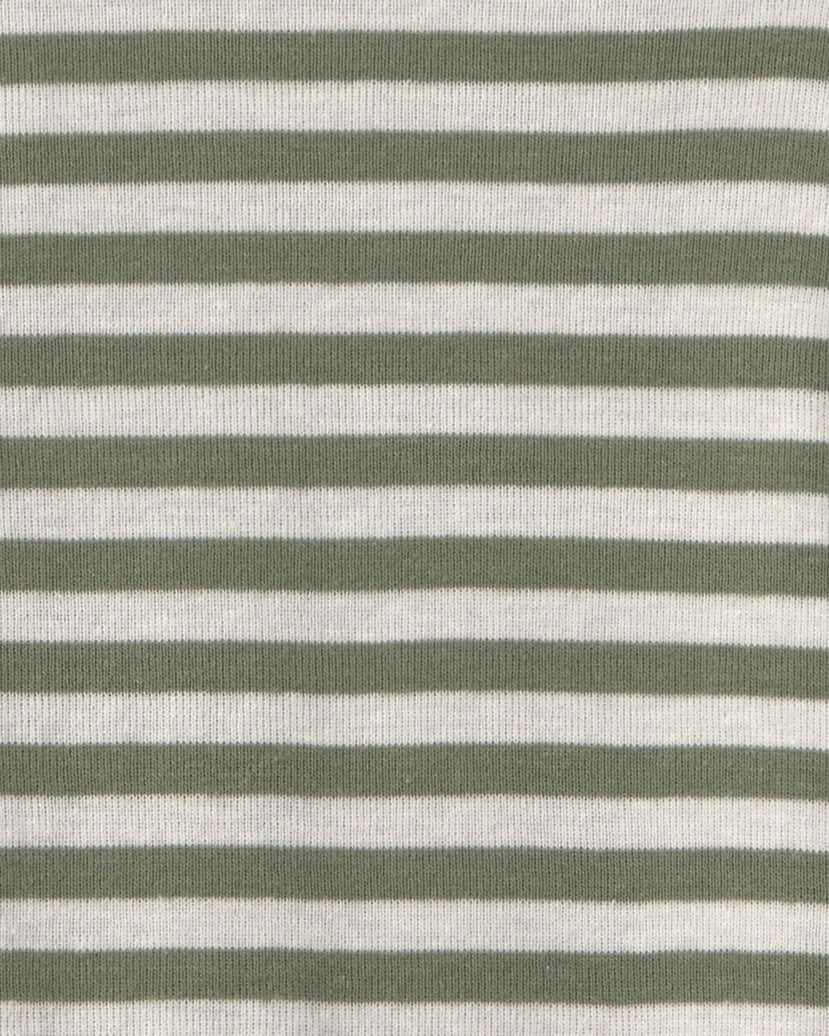 Girls Striped Long-Sleeve Rib Top - Green/White - Image 2