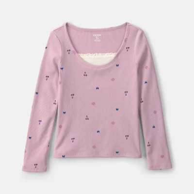 Girls Long-Sleeve Top - Purple