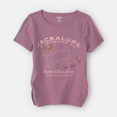 Girls 'Jackalope Provisions' Graphic Tee - Purple