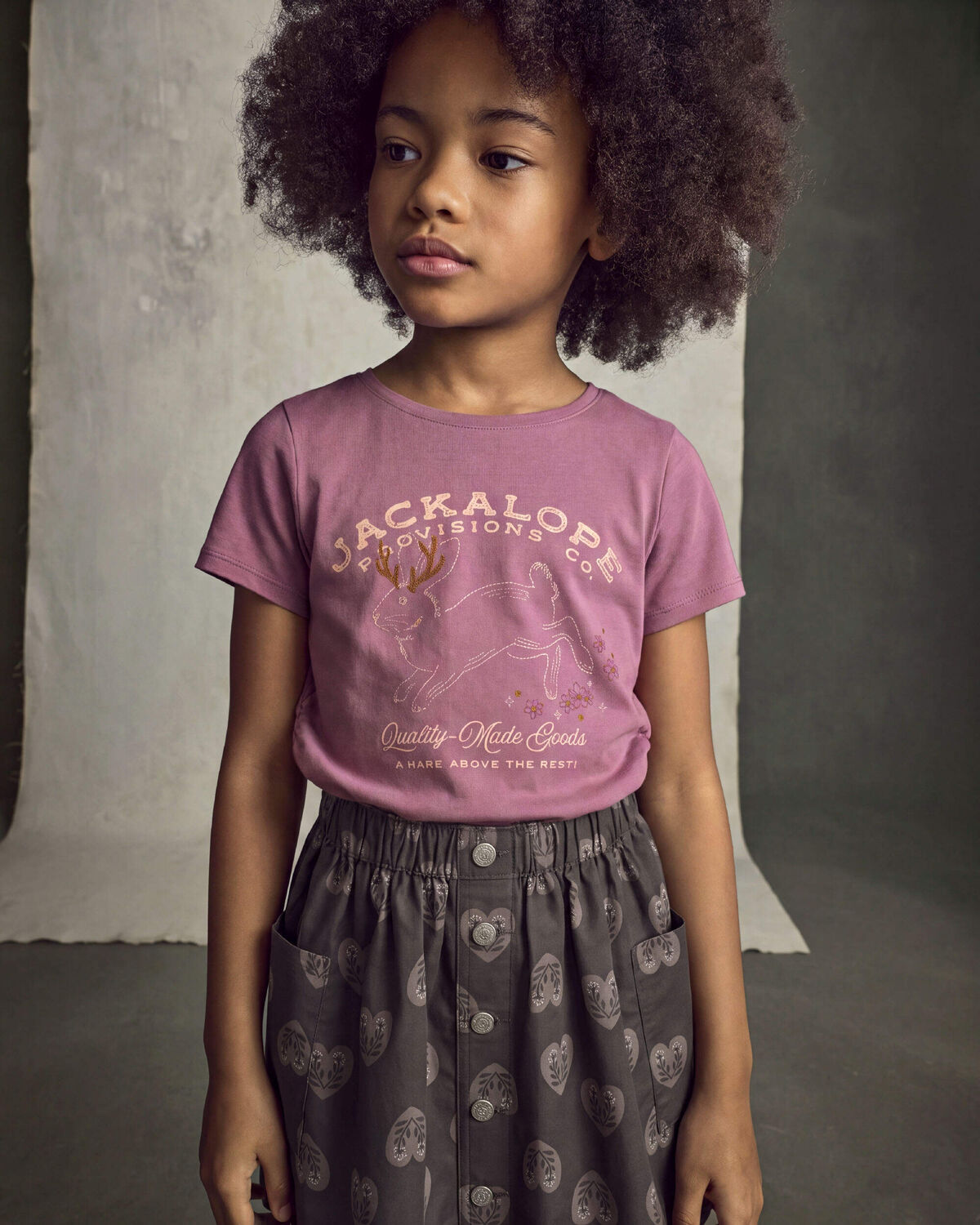 Girls 'Jackalope Provisions' Graphic Tee - Purple - Image 3
