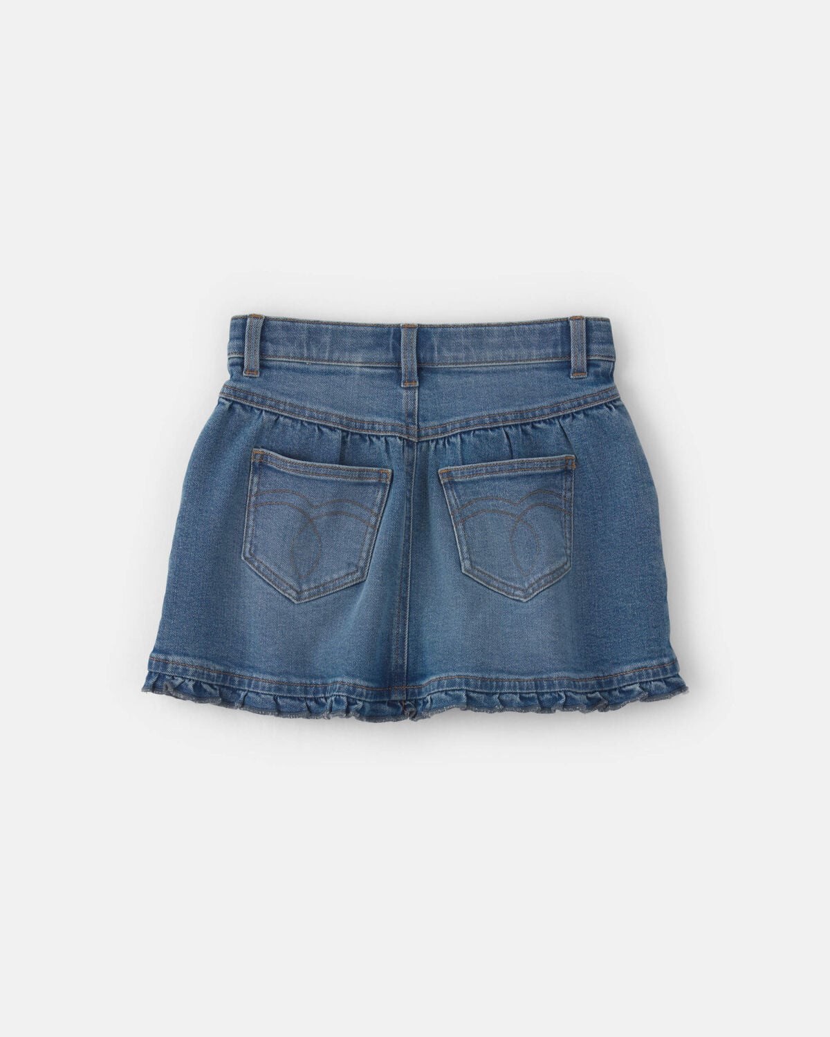 Girls Floral Denim Skirt - Light Wash - Image 2
