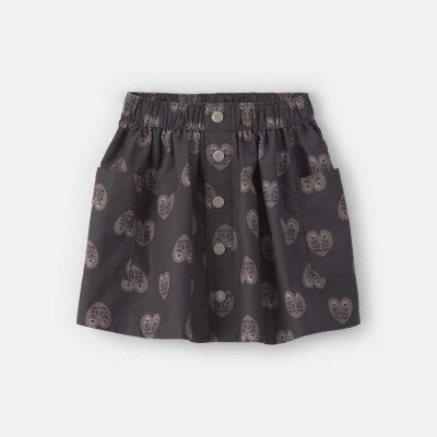 Girls Heart Twill Skirt - Black