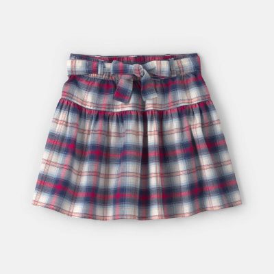 Girls Plaid Twill Skirt