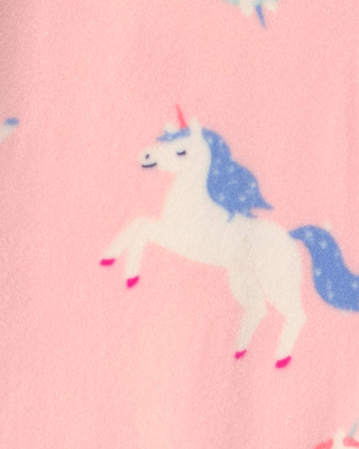 Girls 1-Piece Unicorn DreamPlush Snug Fit Pajama - Pink - Image 3