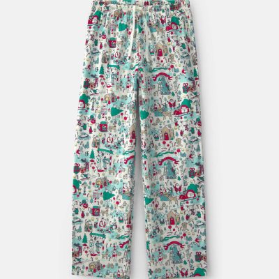 Kids Christmas Scavenger Hunt Fleece Loose Fit Pajama Bottoms