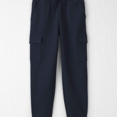 Boys Organic Cotton French Terry Cargo Pants