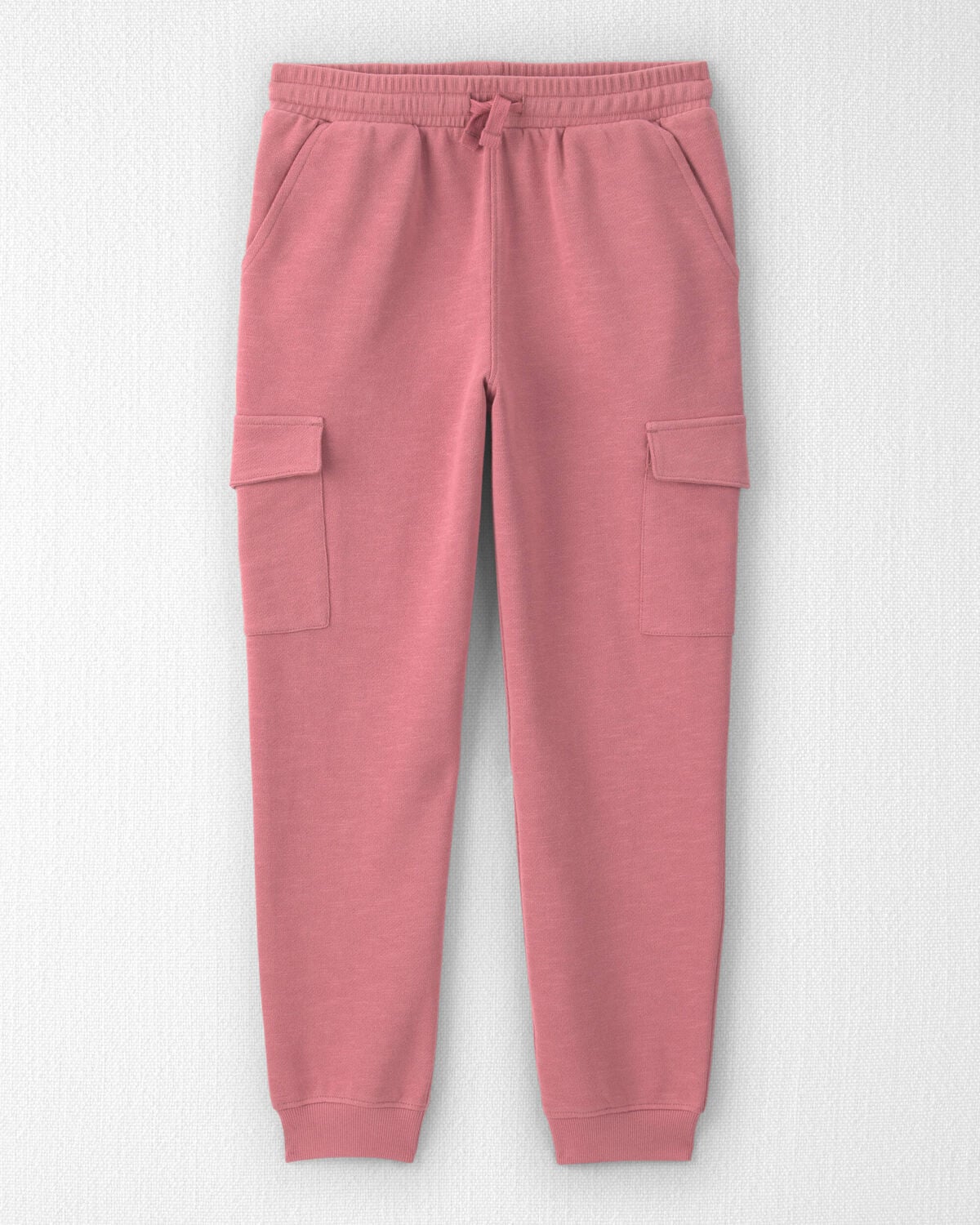 Girls Organic Cotton French Terry Cargo Pants