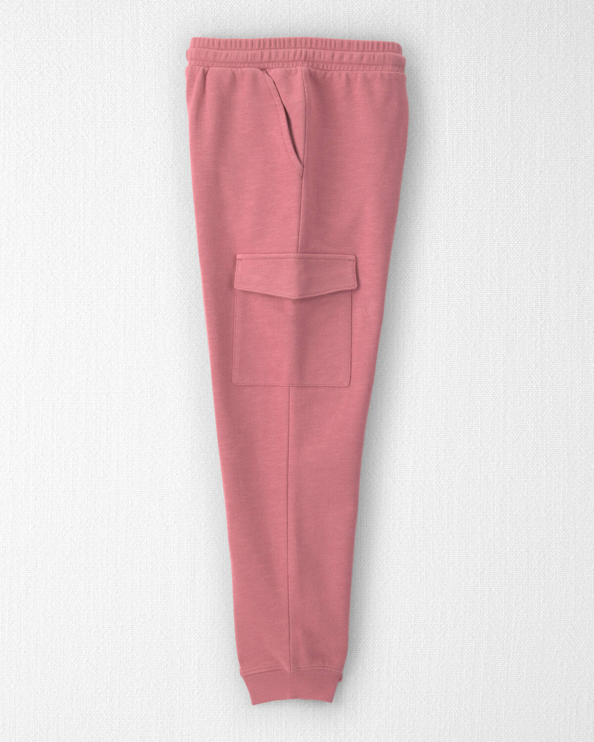 Girls Organic Cotton French Terry Cargo Pants - Image 3