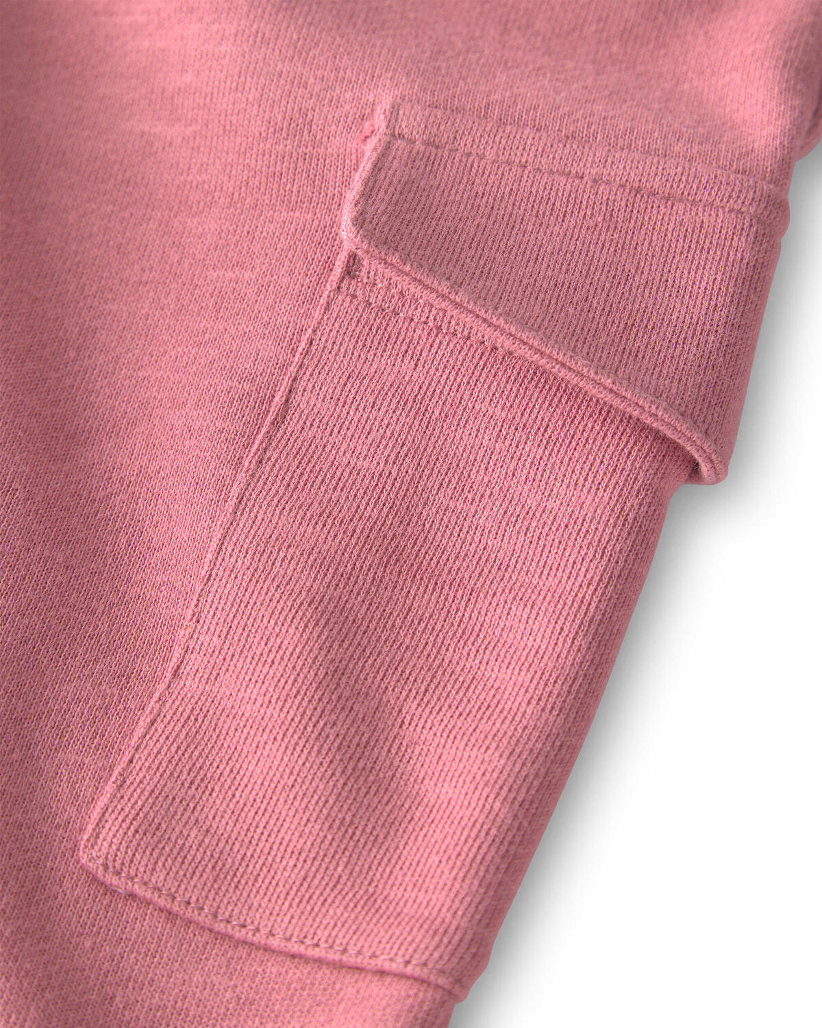 Girls Organic Cotton French Terry Cargo Pants - Image 4