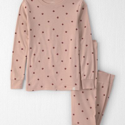 Girls 2-Piece Organic Cotton Pajamas in Apples