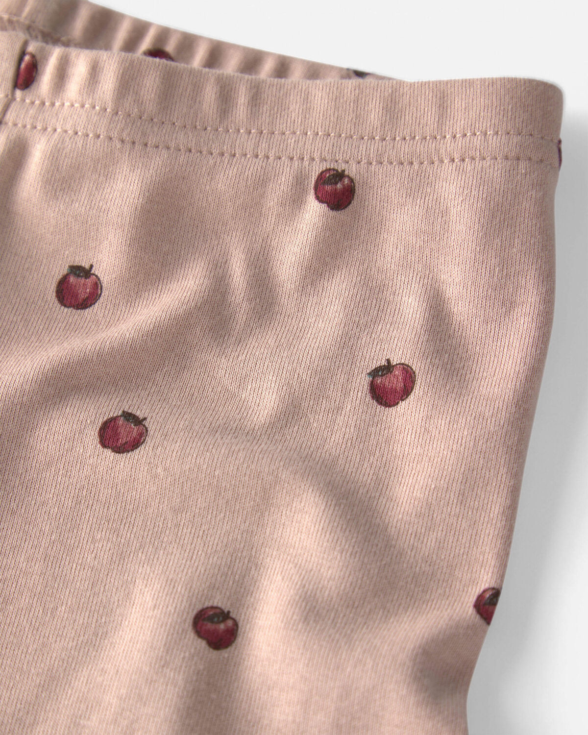 Girls 2-Piece Organic Cotton Pajamas in Apples - Image 3