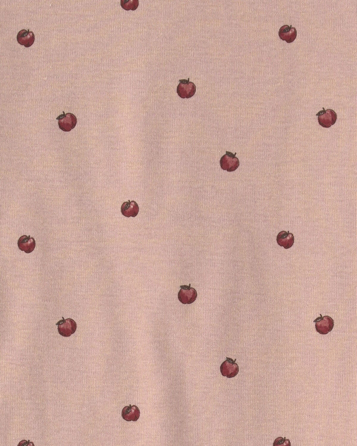 Girls 2-Piece Organic Cotton Pajamas in Apples - Image 2