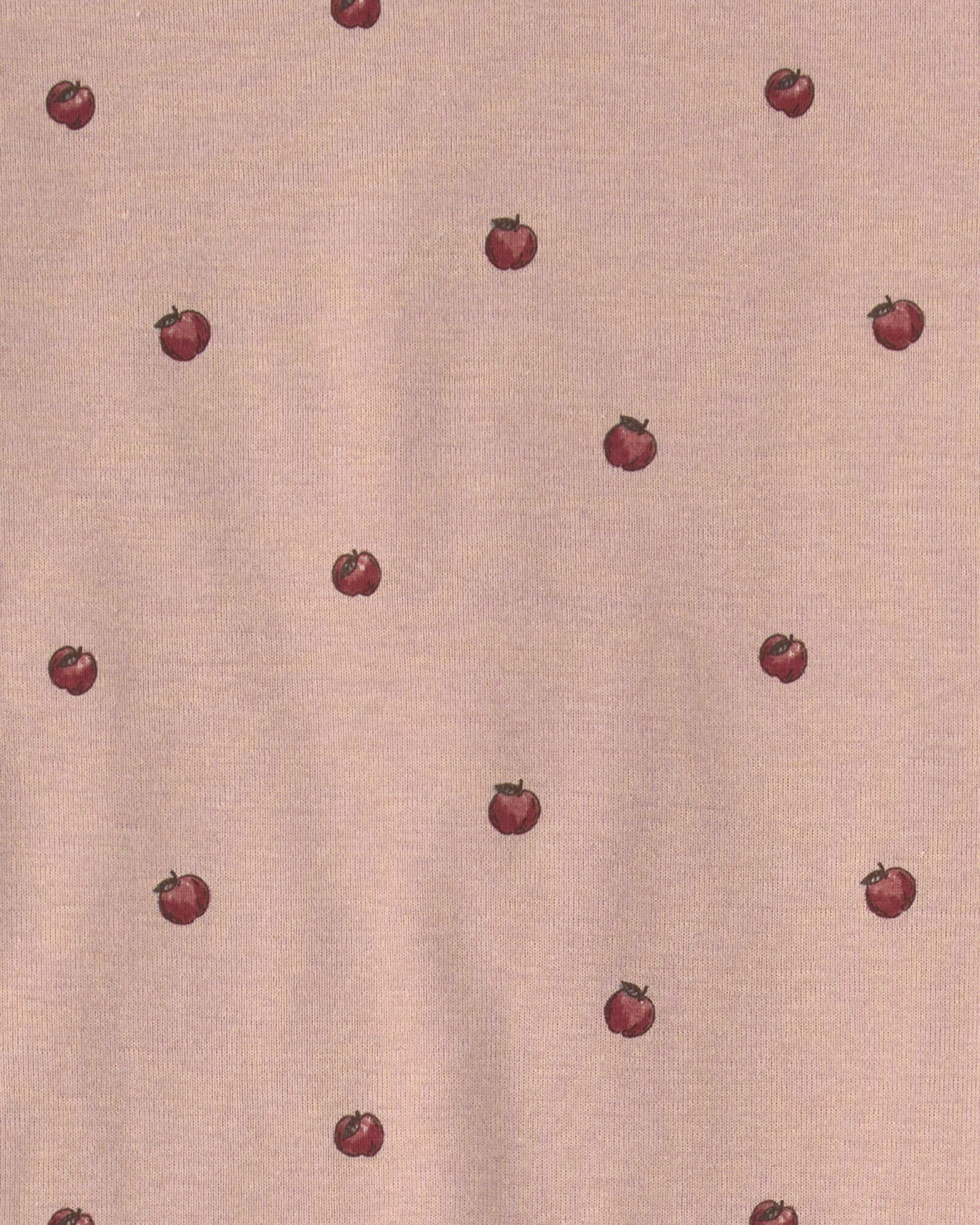 Girls 2-Piece Organic Cotton Pajamas in Apples - Image 4