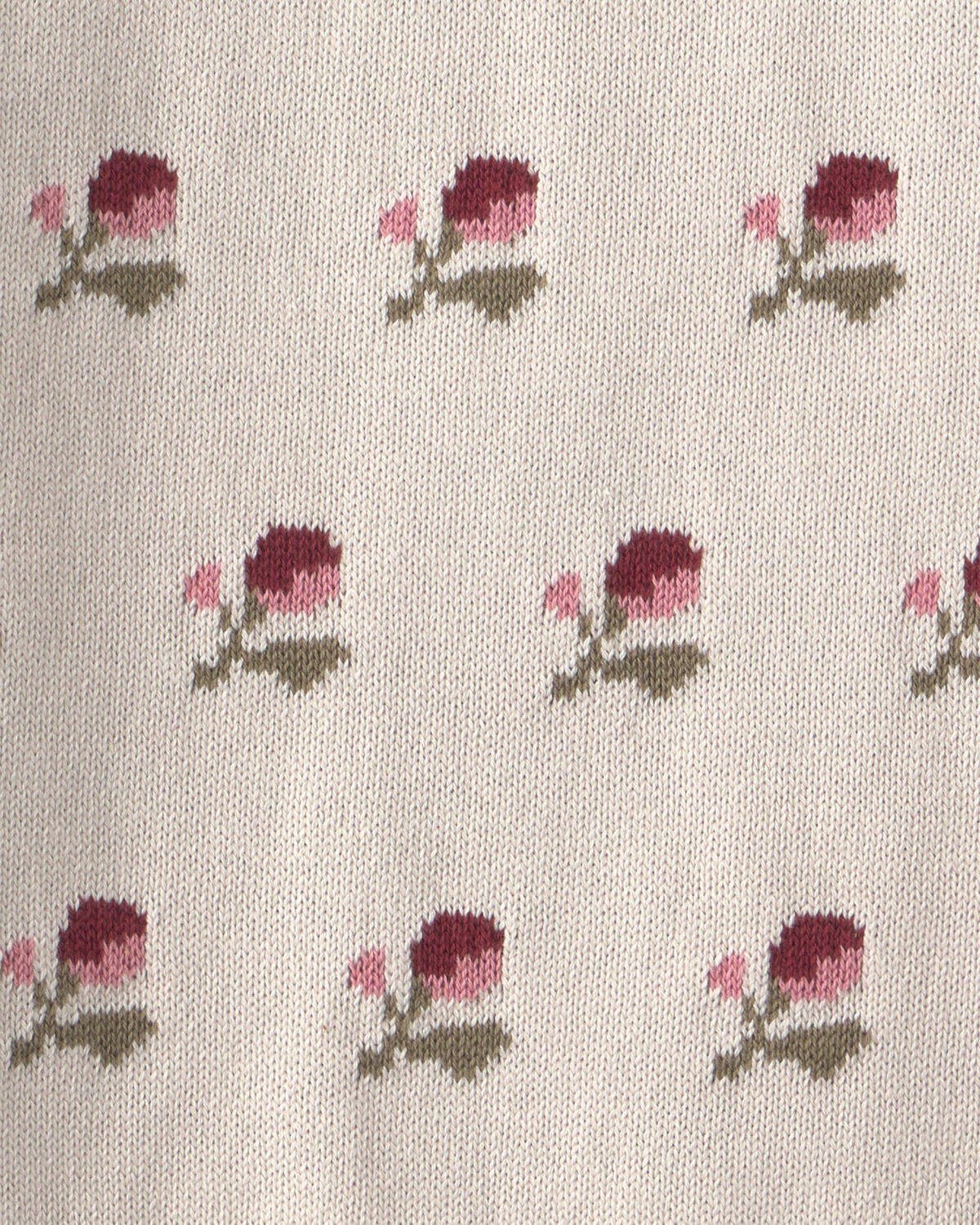 Girls Organic Cotton Sweater Knit Pullover in Wildflower Maize - Image 4