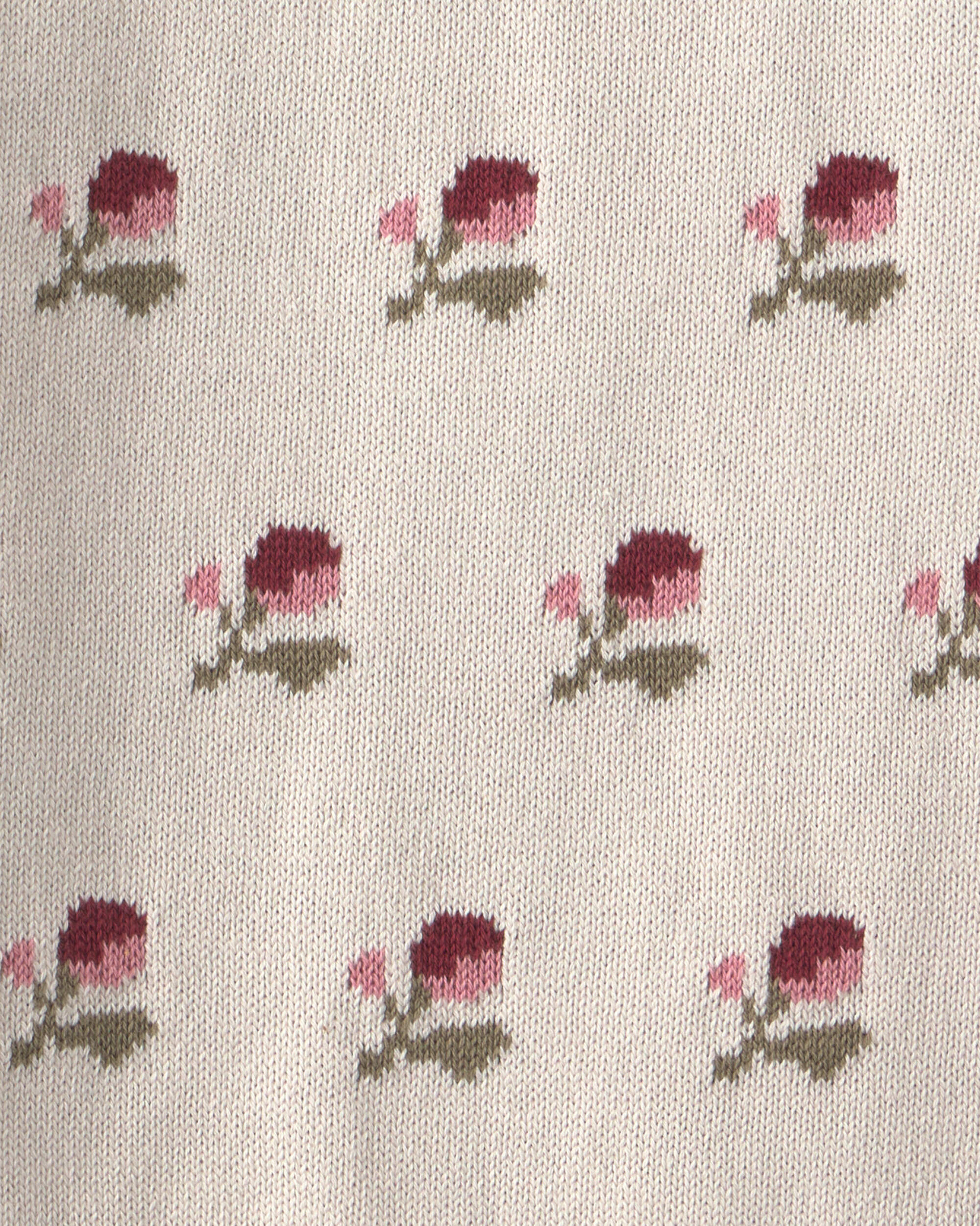 Girls Organic Cotton Sweater Knit Pullover in Wildflower Maize - Image 5