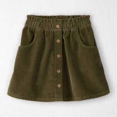 Girls Organic Cotton Corduroy Skirt